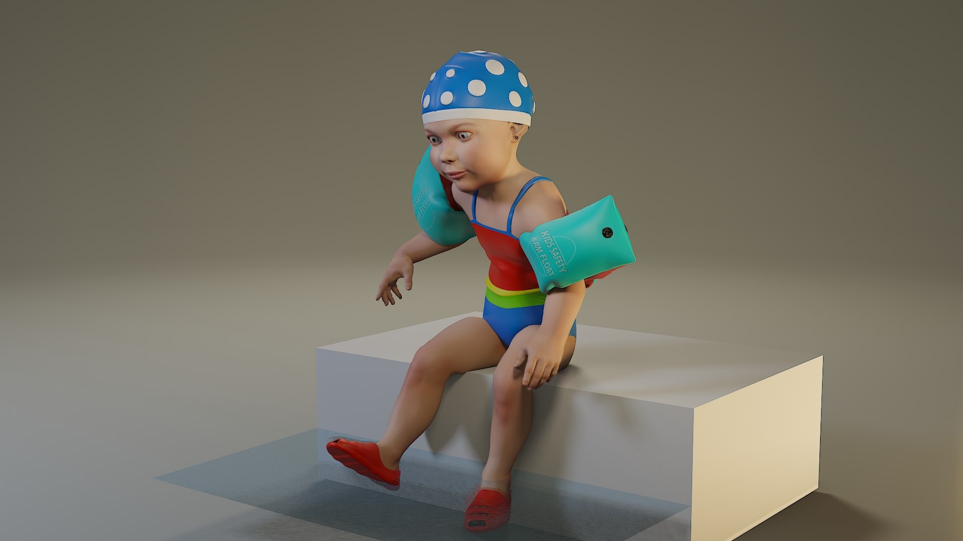 Child Female Swwimmingpool Swim Pool Model - TurboSquid 1690430