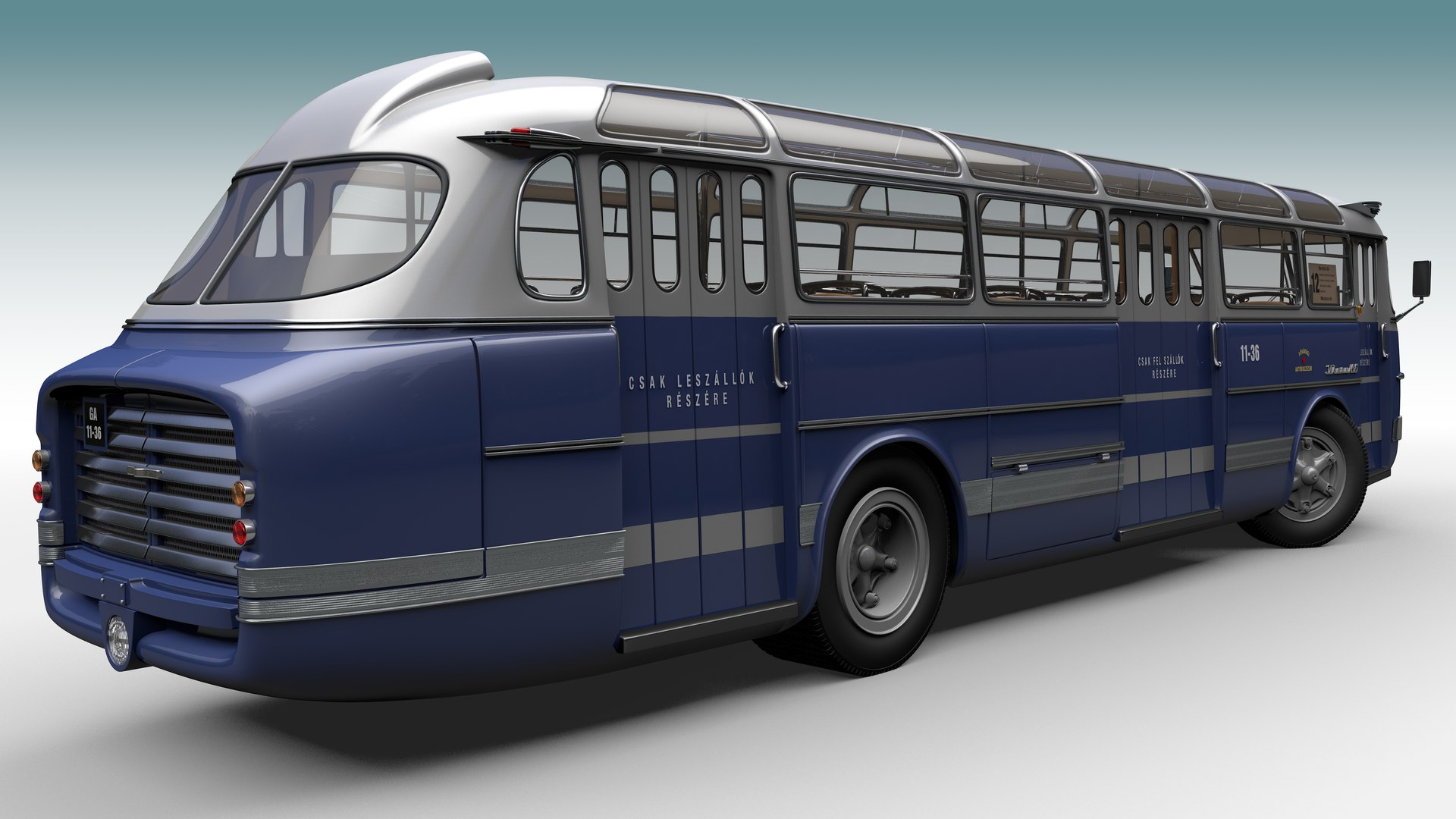 Ikarus 30 Hungarian City Bus 1951 3D model - TurboSquid 1904436