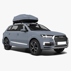 Audi Q7 e-tron quattro Rooftop Cargo Box Car Roof Trunk model