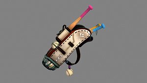 3D cartoon baseball bag Low-poly 3D model