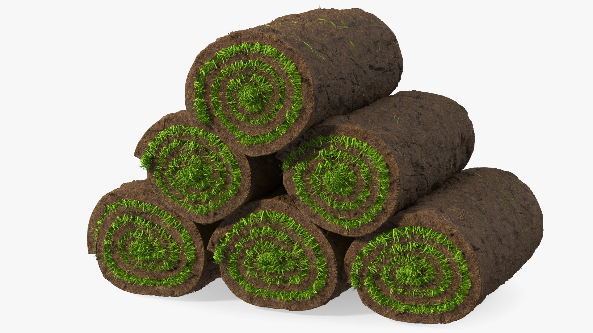 Rolled Lawn Small Stack Model - TurboSquid 1893512