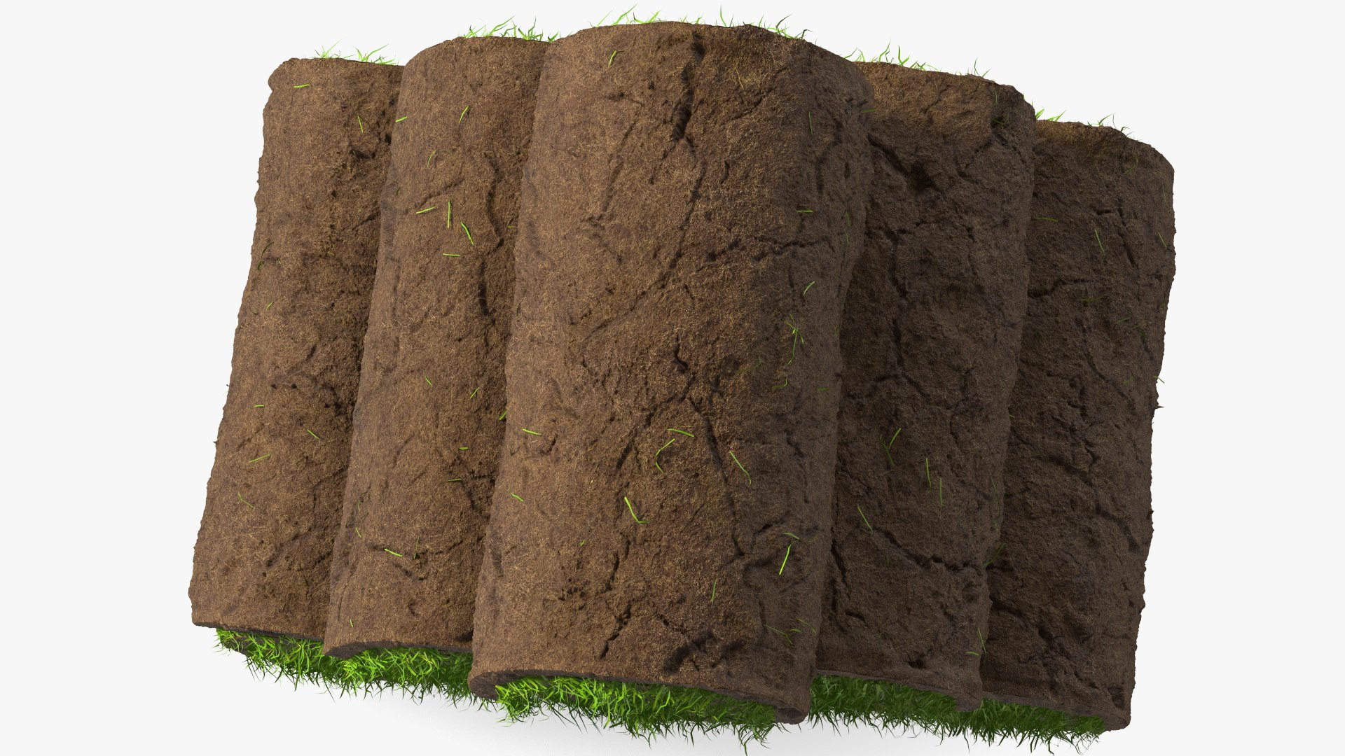 Rolled Lawn Small Stack Model - TurboSquid 1893512