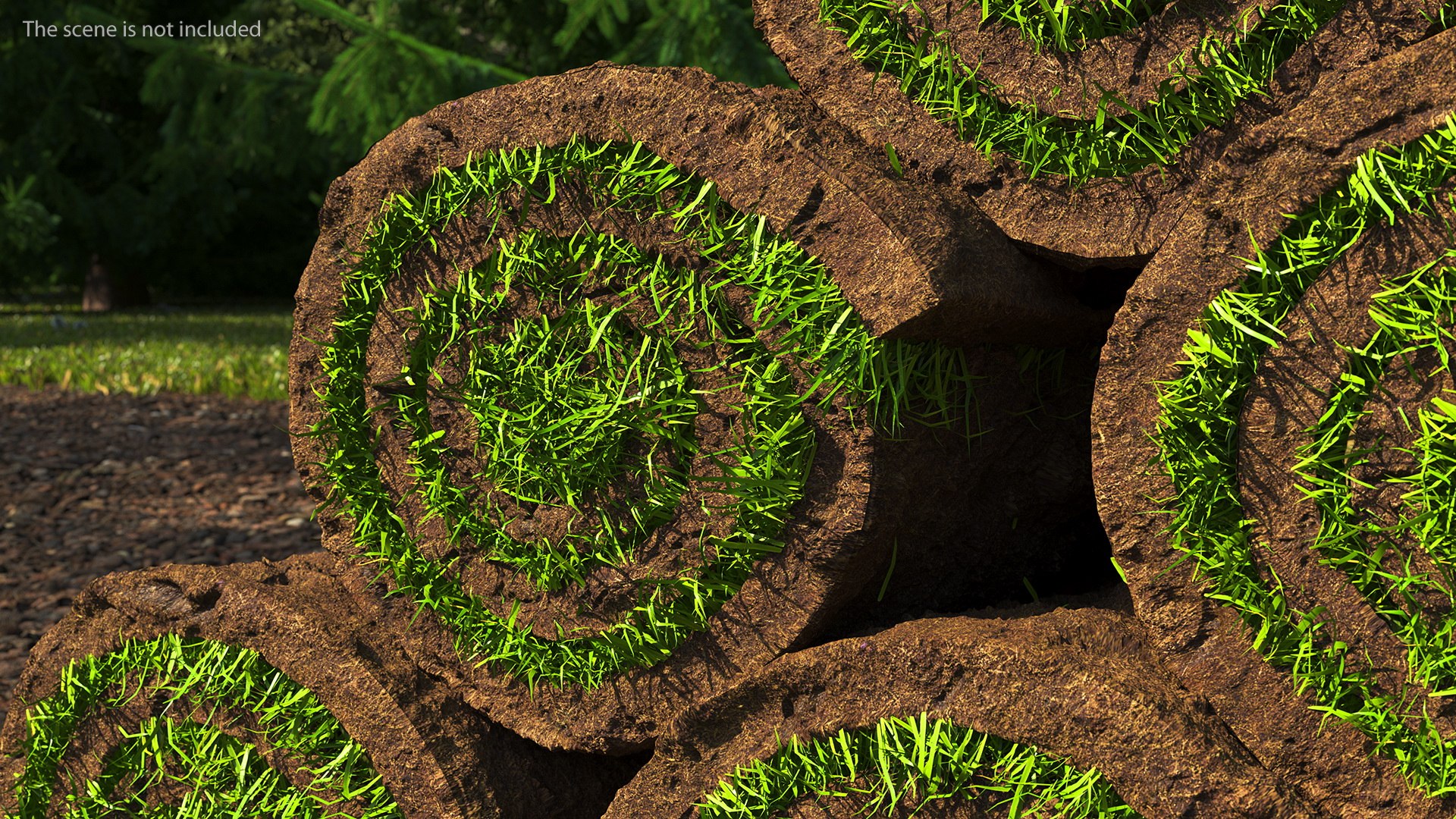 Rolled Lawn Small Stack Model - TurboSquid 1893512