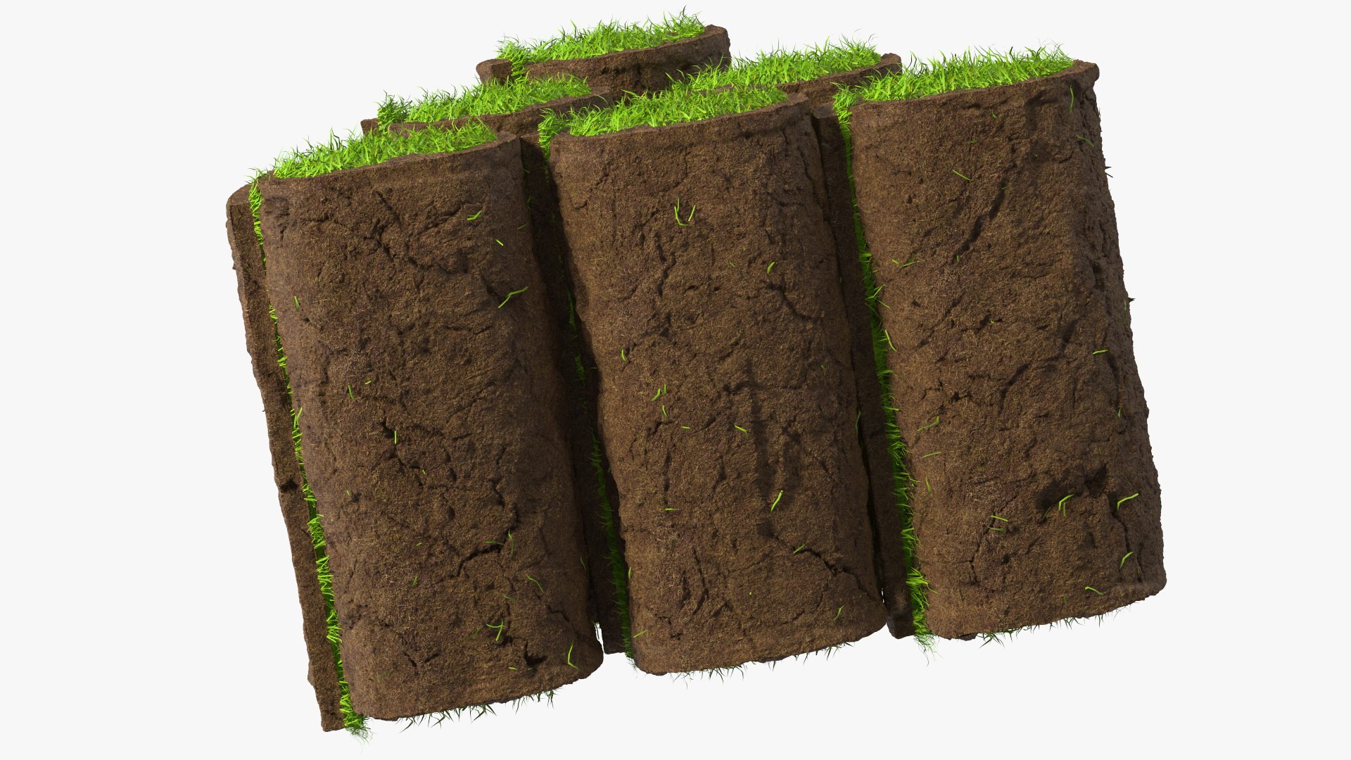 Rolled Lawn Small Stack Model - TurboSquid 1893512