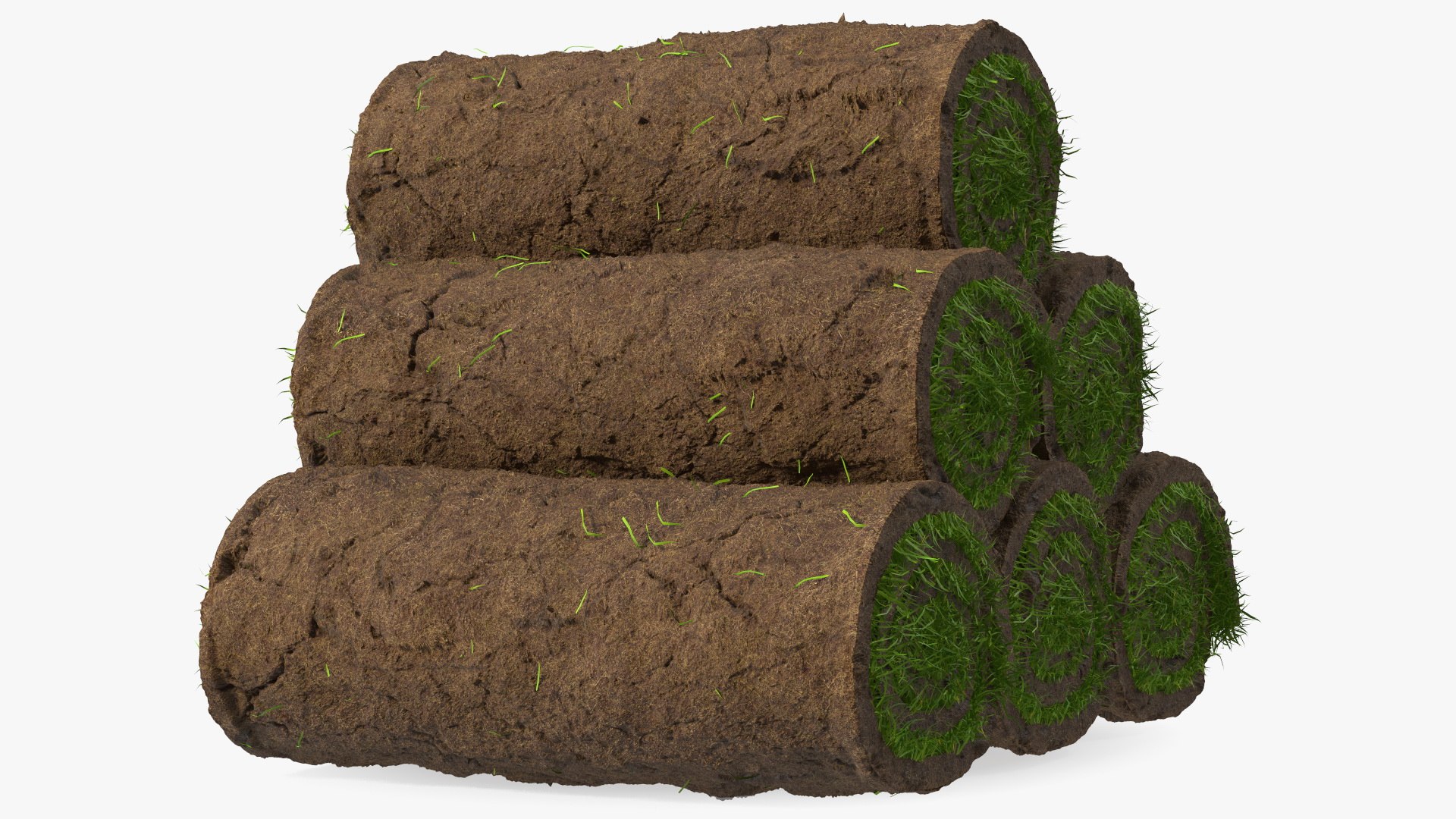 Rolled Lawn Small Stack Model - TurboSquid 1893512