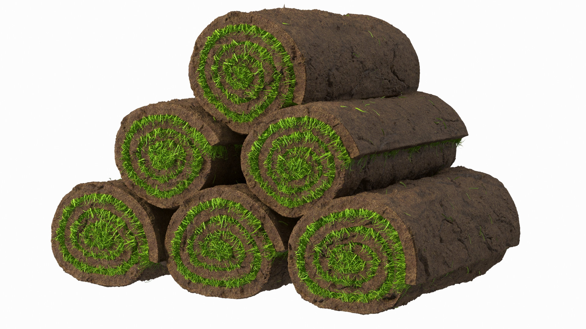 Rolled Lawn Small Stack Model - TurboSquid 1893512