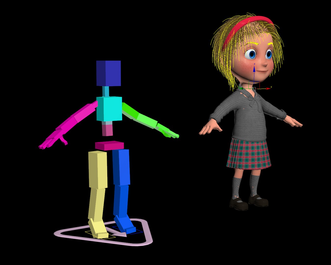 3D body rig hair fur - TurboSquid 1374007