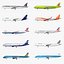 3D airbus 10 liveries airplane model