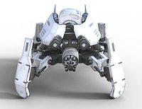 Sci-Fi Combat Spider Mech