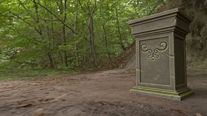 ancient roman pillar for weapon showcasing model