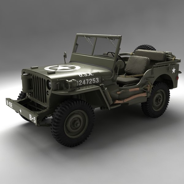 army willys jeep 3d max