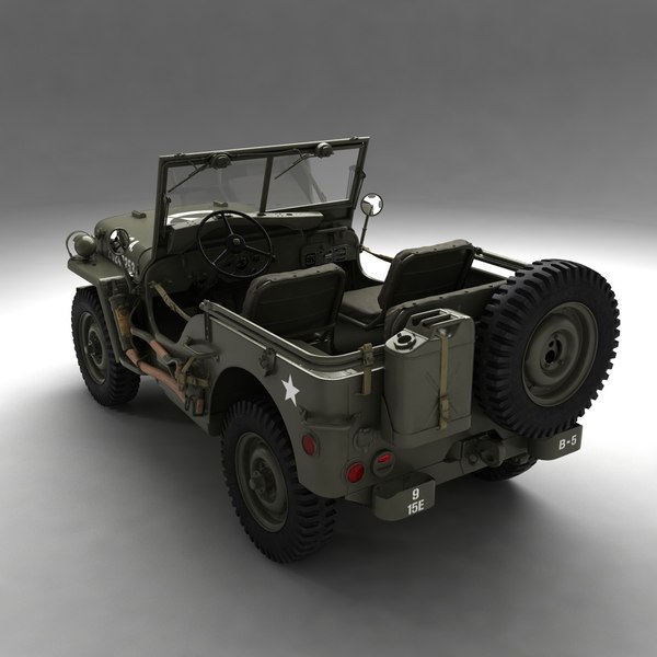 army willys jeep 3d max