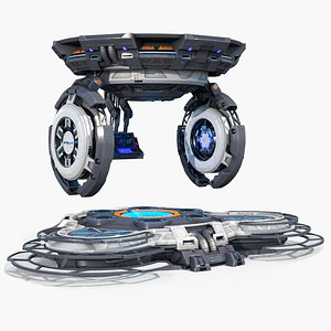 Sci-fi Time Machine Teleport Device PBR