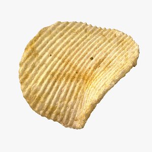 3D Realistic Riffled Chips 01 model