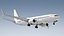 3D Boeing 737-8H4 Generic White