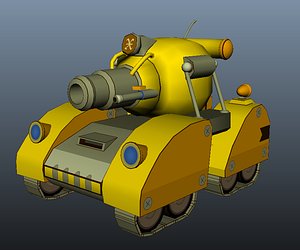 3d cartoon style tank