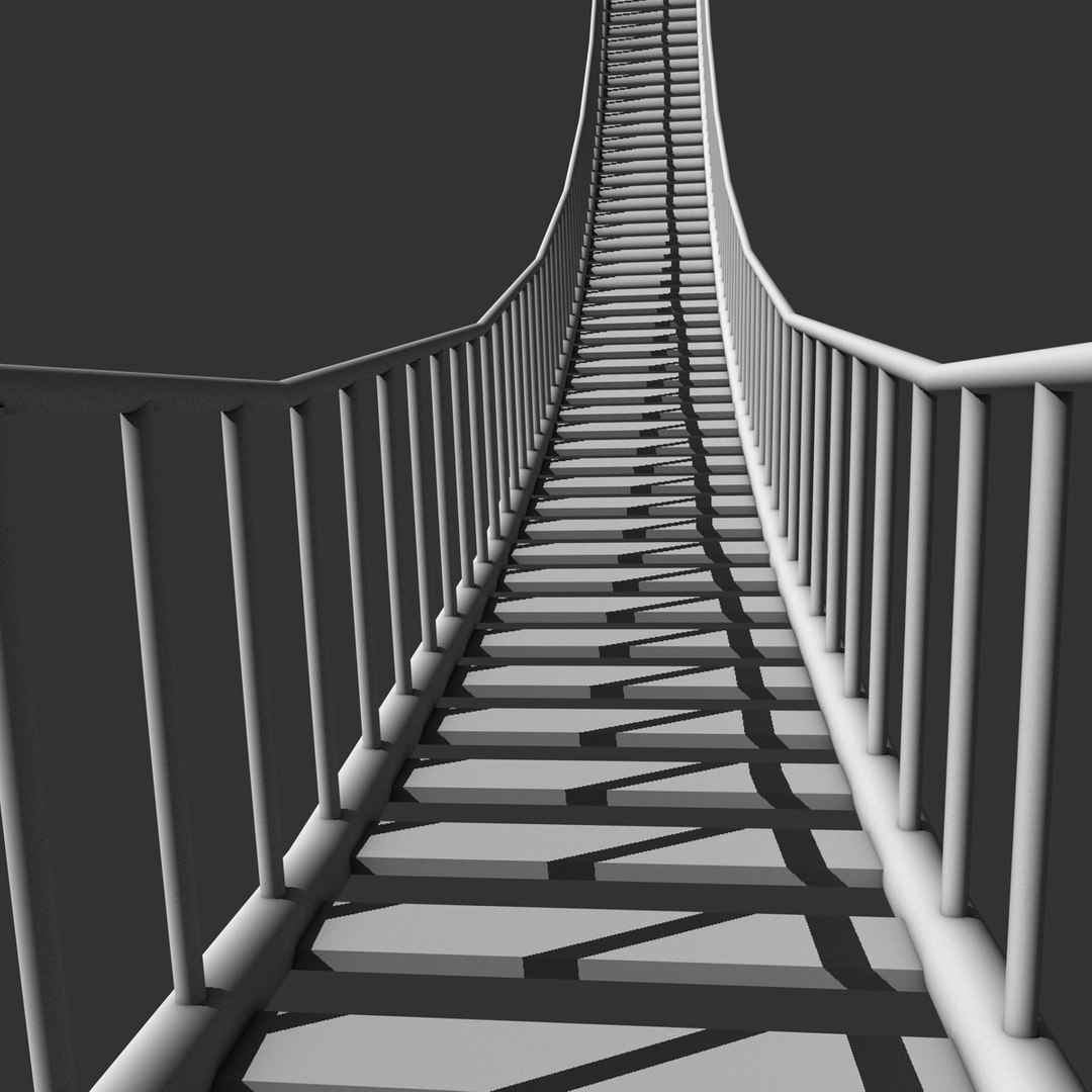 obj rope wood bridge