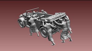 3D horch 901and general Rommel