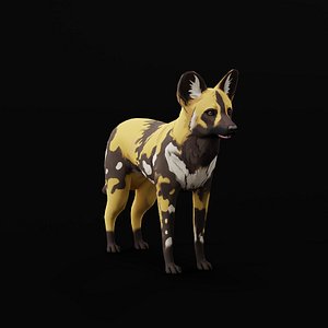 African Wild Stylized Dog
