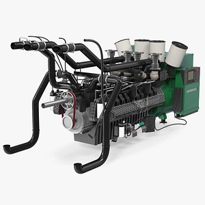 Control Panel with Diesel Generator Engine