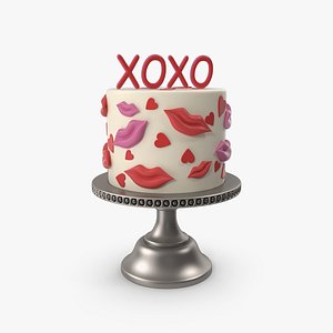 XOXO Valentines Day Cake model