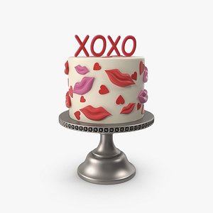 XOXO Valentines Day Cake
