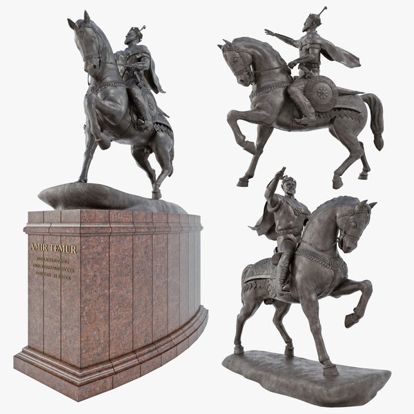 realistic monument amir temur 3D