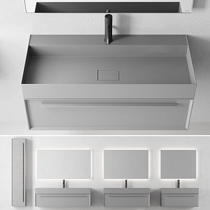 Falper 7.0 Set 2 Wall-mounted vanity unit with drawers