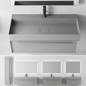 Falper 7.0 Set 2 Wall-mounted vanity unit with drawers