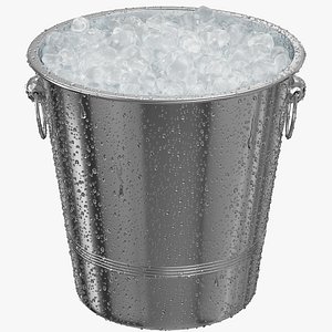 Ice Bucket With Condensation 3D model