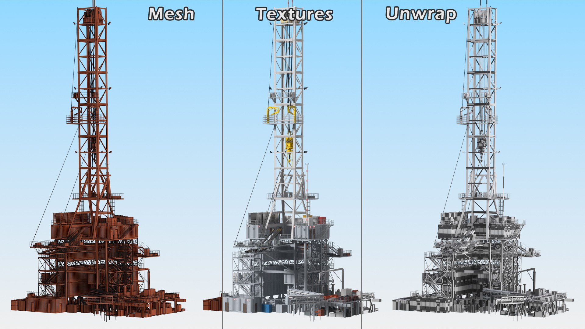 Drilling Rig Platform 3D model https://p.turbosquid.com/ts-thumb/hN/7GgKpT/MY/drillingrigplatformvray3dmodel029/jpg/1642094994/1920x1080/fit_q87/a4492f3795e58541b7c6c47e9264316eacc3e0e9/drillingrigplatformvray3dmodel029.jpg