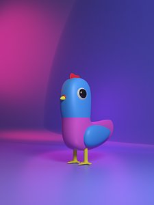Cartoon 3D Duck