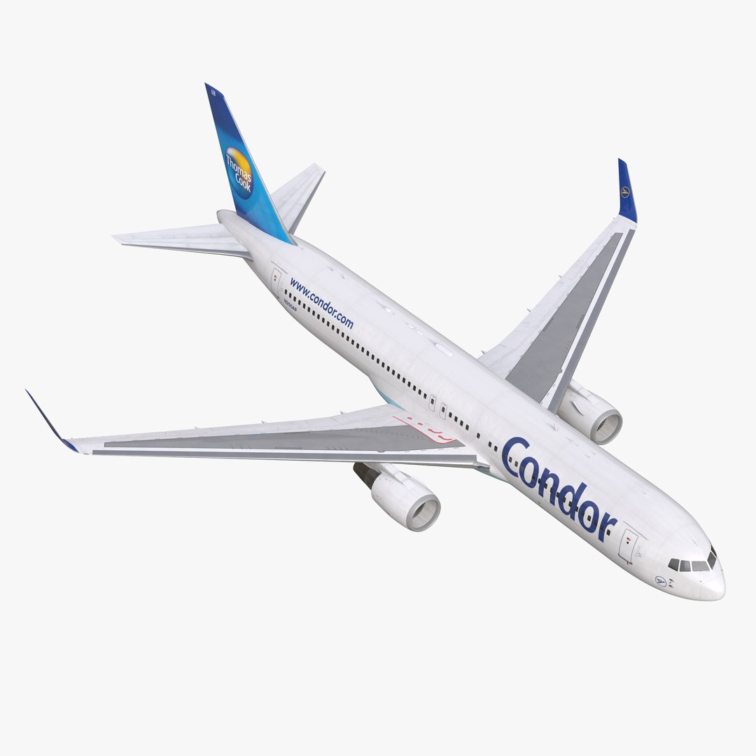 Boeing 767-300ER Condor Flugdienst Rigged 3D model preview