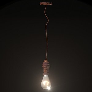 Hanging ceiling light bulb