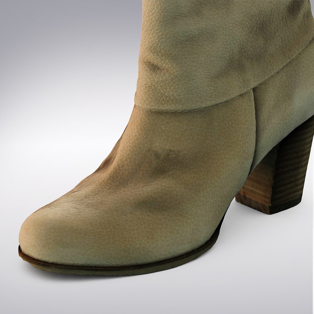 3d Model Leather Ankle Boot Scanning
