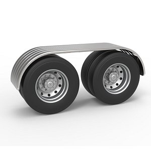 Semi truck Rear fenders Set 7 Scale 1 to 25 model