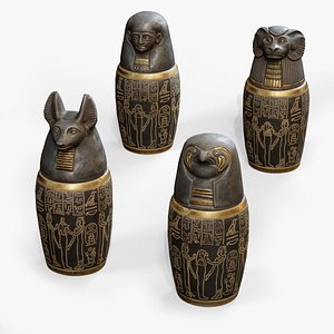 3D model Egyptian Canopic Jar