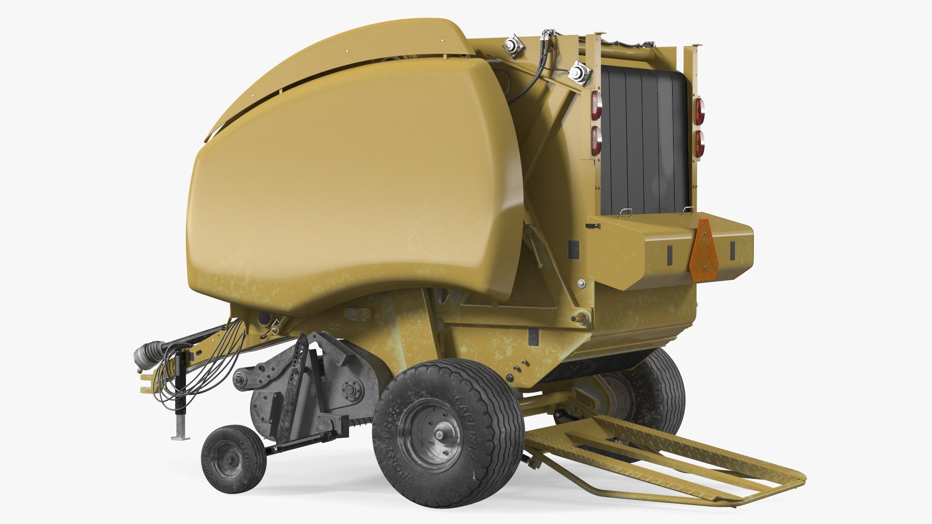 Bale Wrapper Machine Dirty 3D model preview