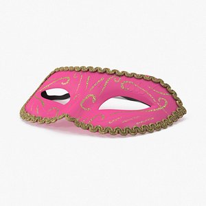 3d model festival mask pink