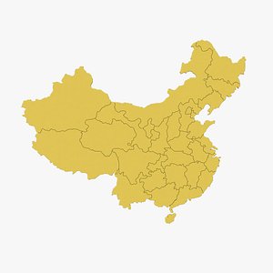 China map 3d map 3D model
