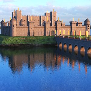 3D real castle scene model