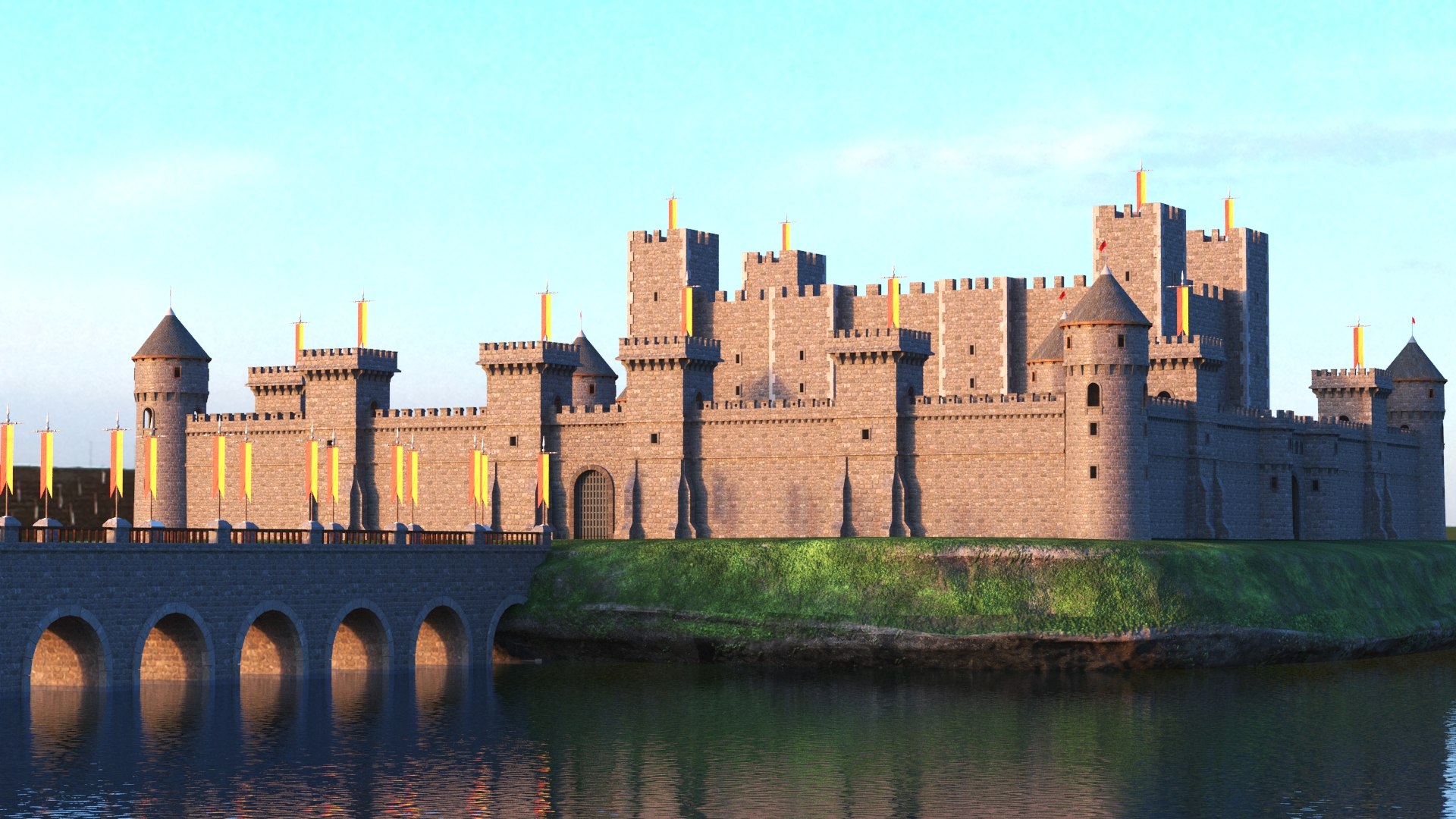 3D Real Castle Scene Model - TurboSquid 1454518