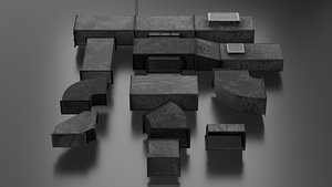 3D model Modular Industrial Air Duct System