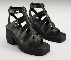 Highway chunky mid sandals Asos design model