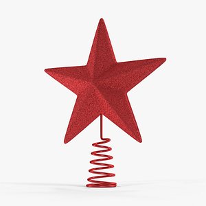 red star tree topper 3D model