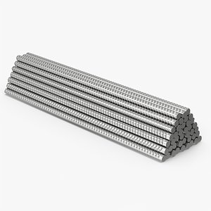 Stack Of Metal Bars 3D model