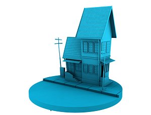 3D distorted house model