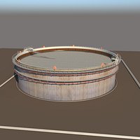 Ultra Detailed Floating Roof Crude Oil Storage Tank - Industrial Refinery Petroleum Tank