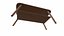 Einfacher Couchtisch aus Holz, Low-Poly, PBR