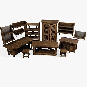 Wooden Furniture Pack PBR